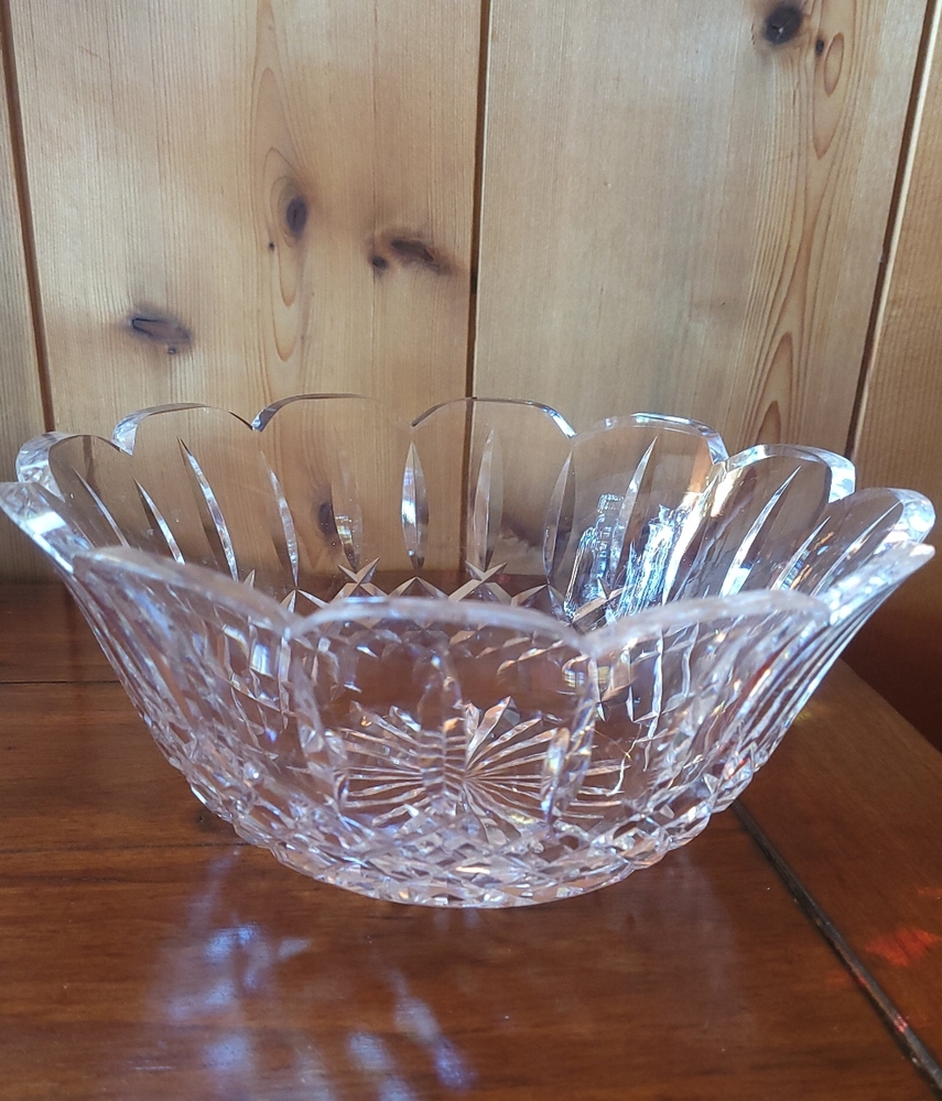 Waterford 9 inch scalloped bowl.